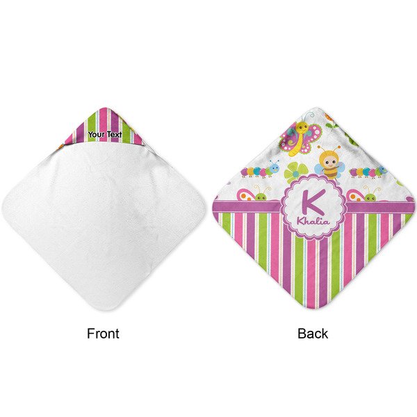 Butterflies & Stripes Hooded Baby Towel- Approval
