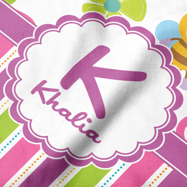 Butterflies & Stripes Hooded Baby Towel- Detail Close Up