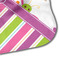 Butterflies & Stripes Hooded Baby Towel- Detail Corner
