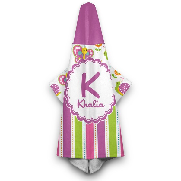 Butterflies & Stripes Hooded Towel - Hanging