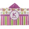 Butterflies & Stripes Kids Hooded Towel (Personalized)