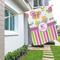 Butterflies & Stripes House Flags - Double Sided - LIFESTYLE