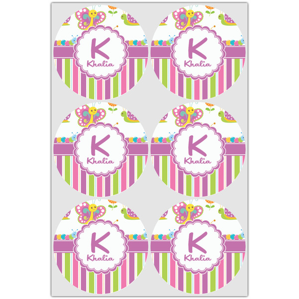 Butterflies & Stripes Icing Circle - Large - Set of 6