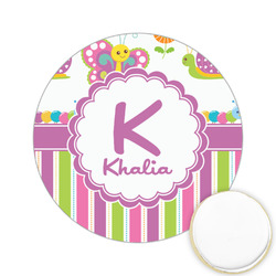 Butterflies & Stripes Printed Cookie Topper - 2.15" (Personalized)