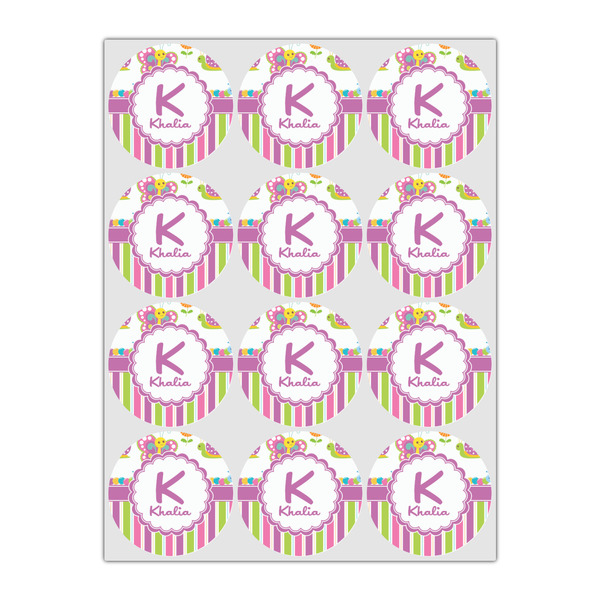 Butterflies & Stripes Icing Circle - Small - Set of 12