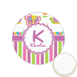 Butterflies & Stripes Printed Cookie Topper - 1.25" (Personalized)