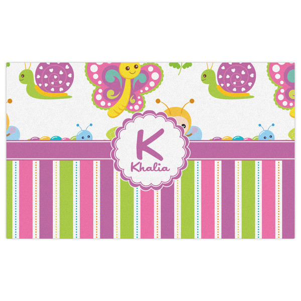 Butterflies & Stripes Indoor / Outdoor Rug - 3'x5' - Front Flat