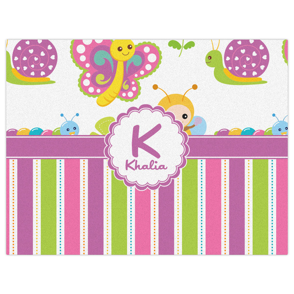 Butterflies & Stripes Indoor / Outdoor Rug - 6'x8' - Front Flat