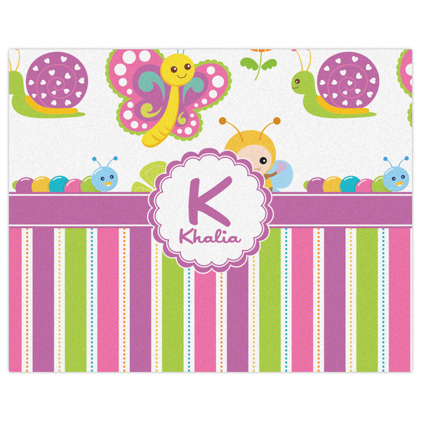 Butterflies & Stripes Indoor / Outdoor Rug - 8'x10' - Front Flat