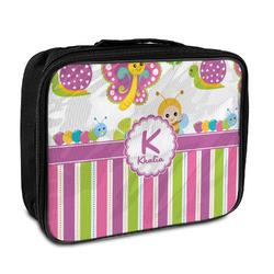 Butterflies & Stripes Insulated Lunch Bag (Personalized)