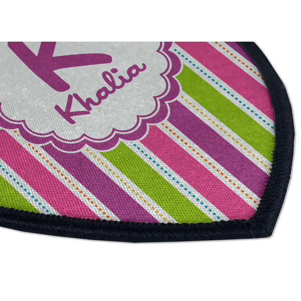 Butterflies & Stripes Iron on Shield 3 Detail