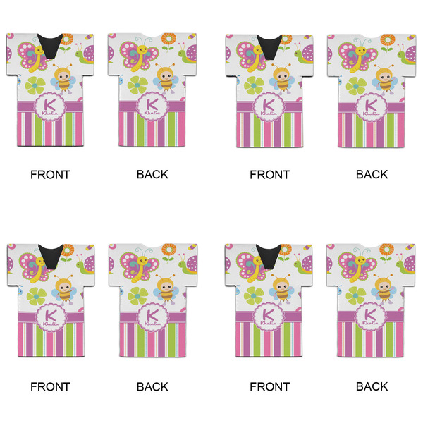 Butterflies & Stripes Jersey Bottle Cooler - Set of 4 - APPROVAL