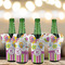 Butterflies & Stripes Jersey Bottle Cooler - Set of 4 - LIFESTYLE