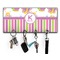 Butterflies & Stripes Key Hanger w/ 4 Hooks & Keys