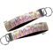 Butterflies & Stripes Key-chain - Metal and Nylon - Front and Back