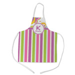 Butterflies & Stripes Kid's Apron w/ Name and Initial