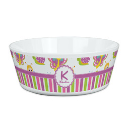 Butterflies & Stripes Kid's Bowl (Personalized)
