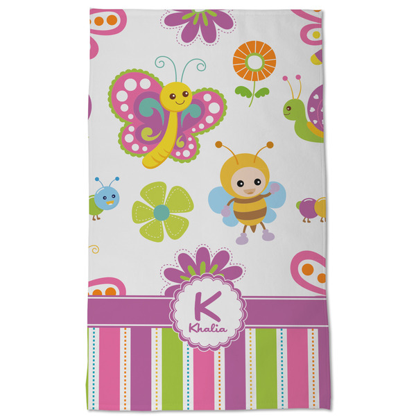 Butterflies & Stripes Kitchen Towel - Poly Cotton - Full Front