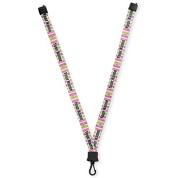 Butterflies & Stripes Lanyard (Personalized)