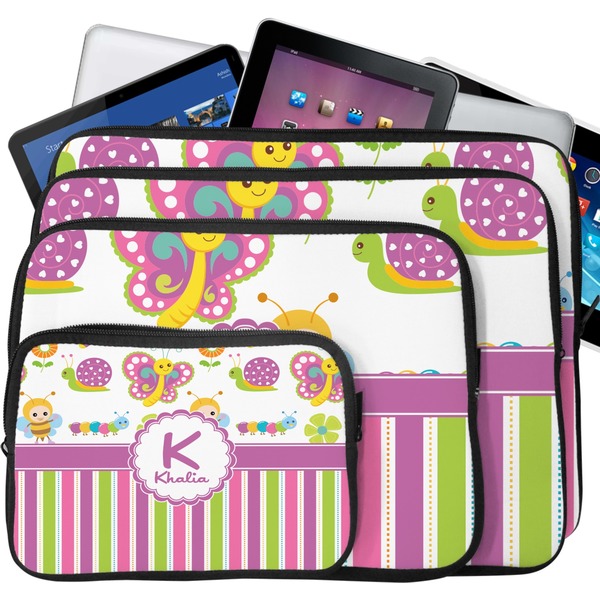 Butterflies & Stripes Laptop Case Sizes