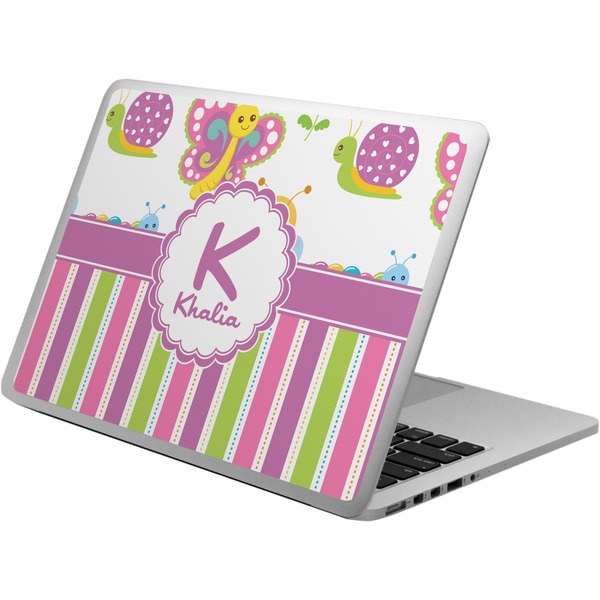 Custom Butterflies & Stripes Laptop Skin - Custom Sized (Personalized)