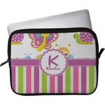 Butterflies & Stripes Laptop Sleeve / Case - 11" (Personalized)