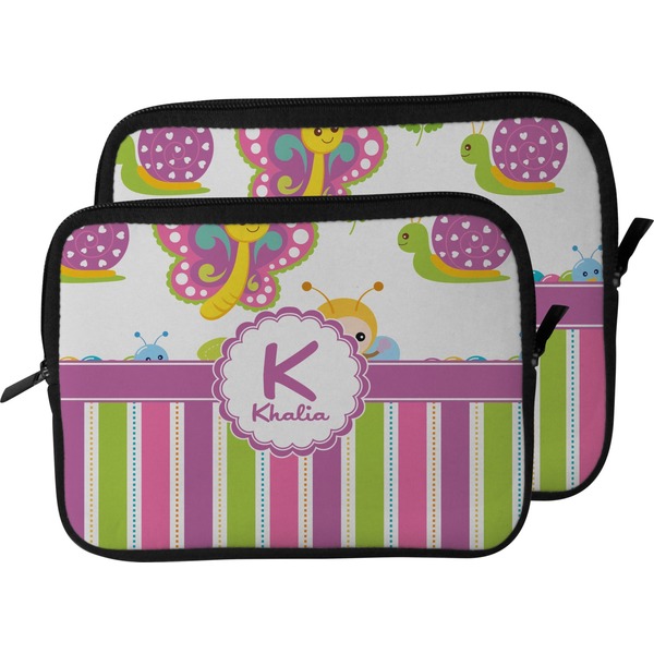 Butterflies & Stripes Laptop Sleeve (Size Comparison)