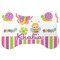 Butterflies & Stripes Bone Shaped Dog Food Mat (Large) (Personalized)