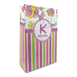 Butterflies & Stripes Large Gift Bag (Personalized)