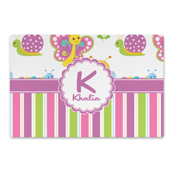 Butterflies & Stripes Large Rectangle Car Magnet (Personalized)