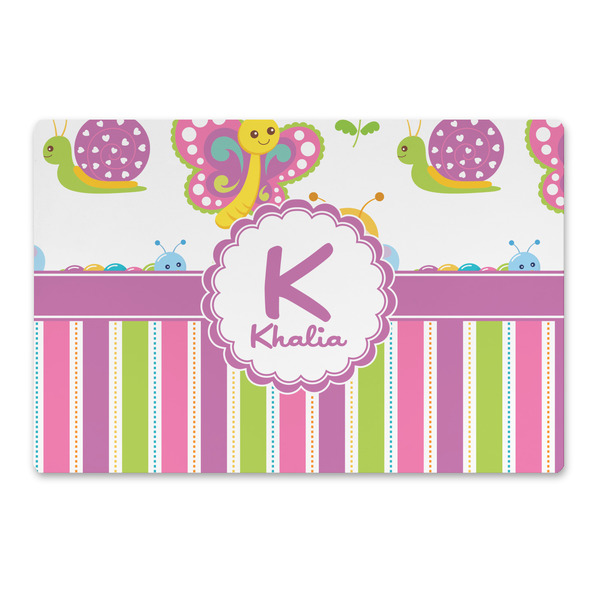 Custom Butterflies & Stripes Large Rectangle Car Magnet (Personalized)