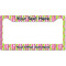 Butterflies & Stripes License Plate Frame - Style B (Personalized)