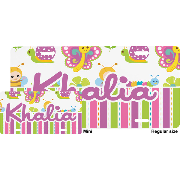 Butterflies & Stripes License Plate (Sizes)