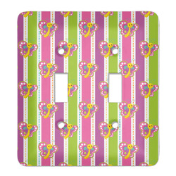 Butterflies & Stripes Light Switch Cover (2 Toggle Plate)