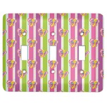 Butterflies & Stripes Light Switch Cover (3 Toggle Plate)