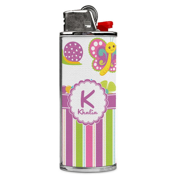 Custom Butterflies & Stripes Case for BIC Lighters (Personalized)
