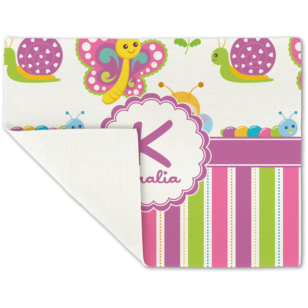 Butterflies & Stripes Linen Placemat - Folded Corner (single side)