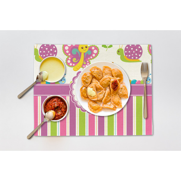 Butterflies & Stripes Linen Placemat - Lifestyle (single)