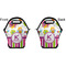 Butterflies & Stripes Lunch Bag - Front and Back