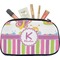 Butterflies & Stripes Makeup / Cosmetic Bag - Medium (Personalized)