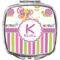 Butterflies & Stripes Compact Makeup Mirror (Personalized)
