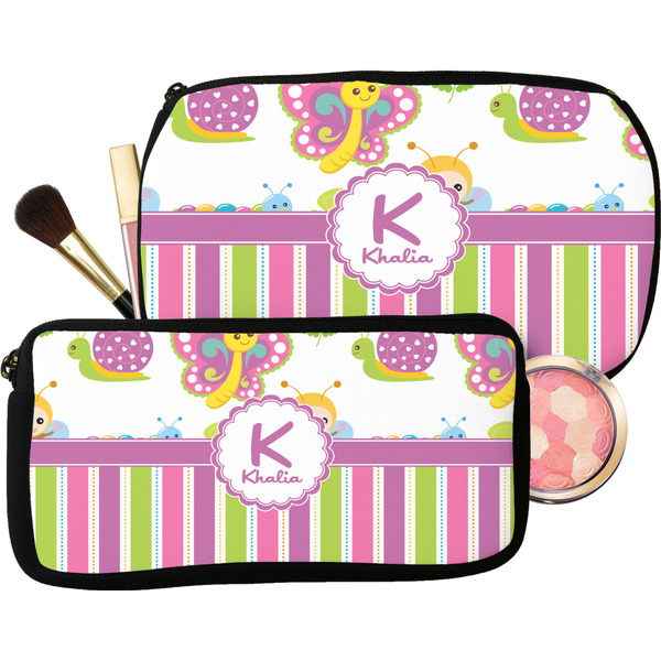 Butterflies & Stripes Makeup / Cosmetic Bags (Select Size)