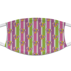 Butterflies & Stripes Cloth Face Mask (T-Shirt Fabric)