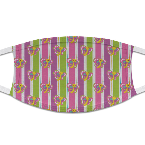 Custom Butterflies & Stripes Cloth Face Mask (T-Shirt Fabric)