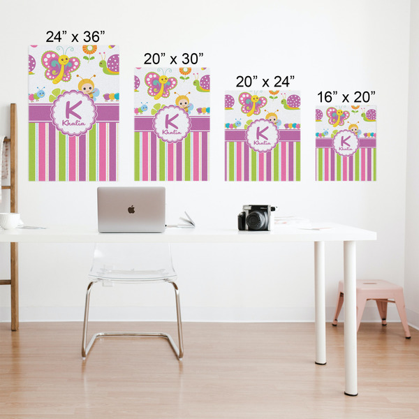 Butterflies & Stripes Matte Poster - Sizes