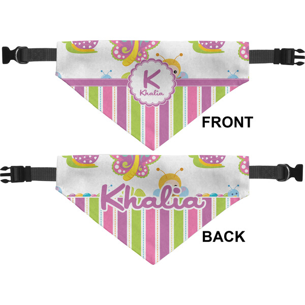 Butterflies & Stripes Medium Dog Bandana Approval