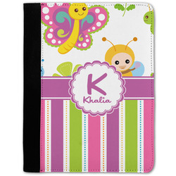 Butterflies & Stripes Notebook Padfolio - Medium w/ Name and Initial