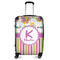 Butterflies & Stripes Suitcase - 24" Medium - Checked (Personalized)