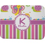 Butterflies & Stripes Memory Foam Bath Mat - 48"x36" (Personalized)