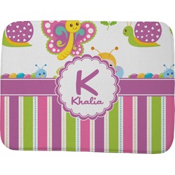 Butterflies & Stripes Memory Foam Bath Mat - 48"x36" (Personalized)